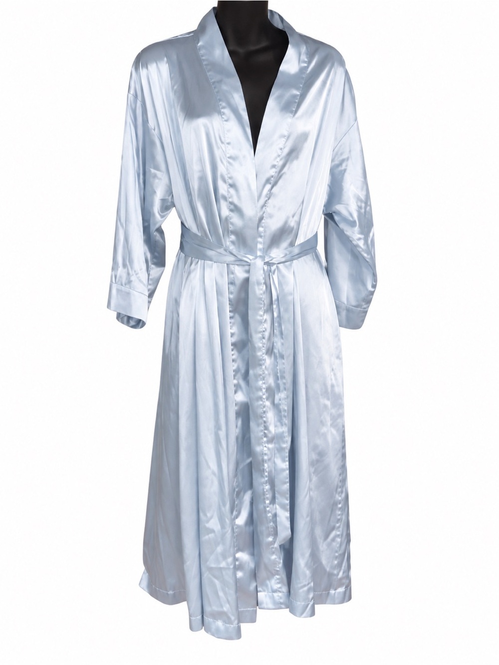 Cabernet Light Blue Satin Robe medium - Picture 2 of 5